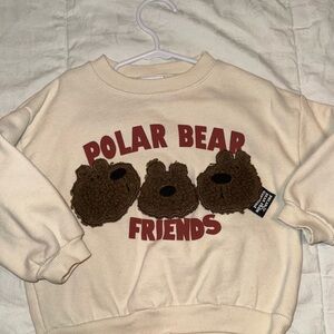 Zara toddler bear fleece sweatshirt